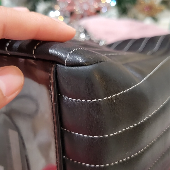 CHANEL MADEMOISELLE Black Leather Silver Hardware / Chain vertical tote - Picture 14 of 16